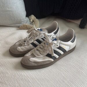 Adidas Sambas Classic White and Black Sneakers